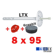 WDVS Dämmstoffdübel LTX Ø10 + Styropor Rondelle + Styropor Fräser Fräse